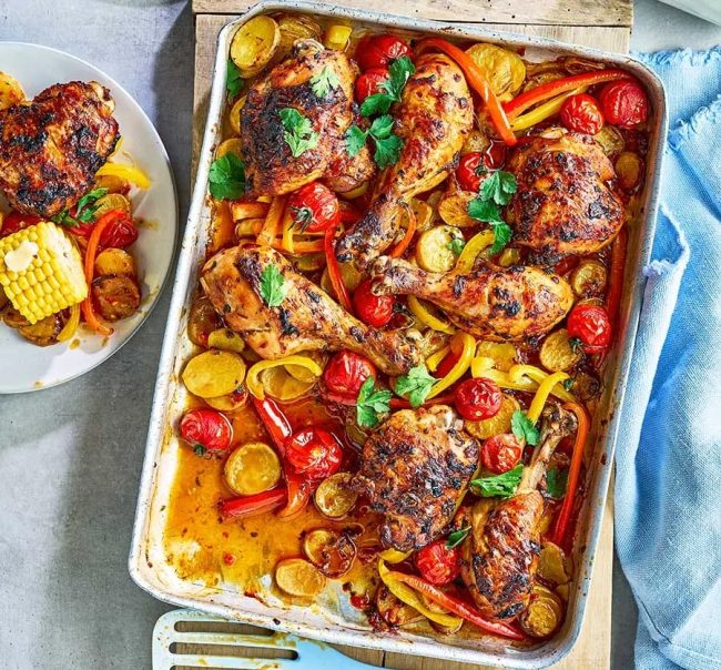 One-Pan Piri-Piri Chicken Drumsticks - DINENATION