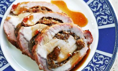 Pork Neck Roll with Cranberry